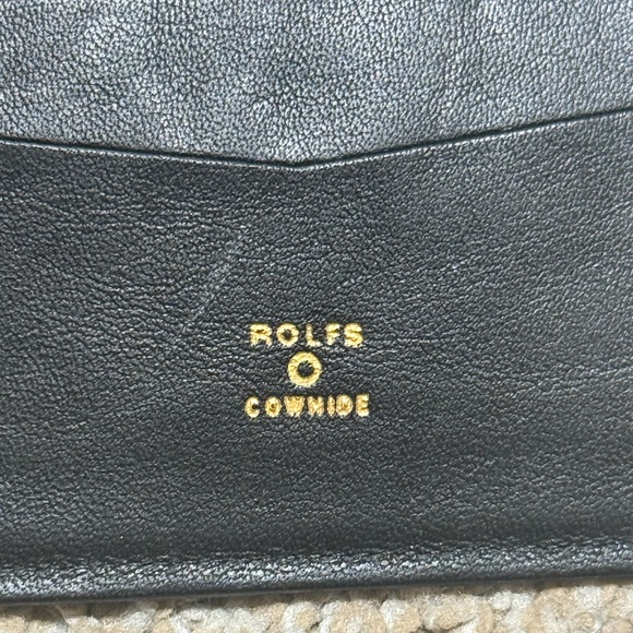 Rolfs Black Leather Cowhide Tri-Fold Wallet with ID Window - Picture 13 of 13